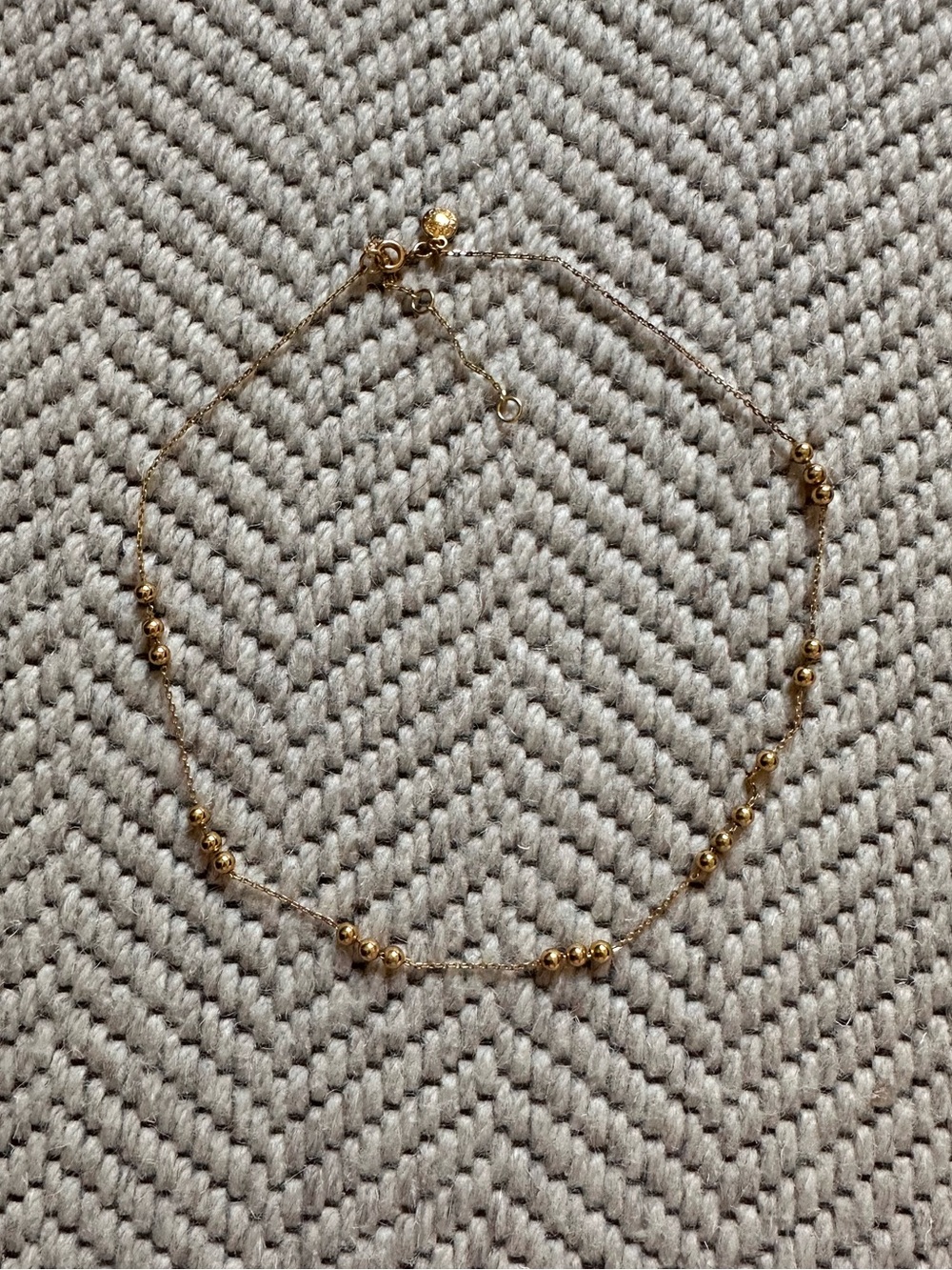 J. Crew Gold Bead Station Necklace
